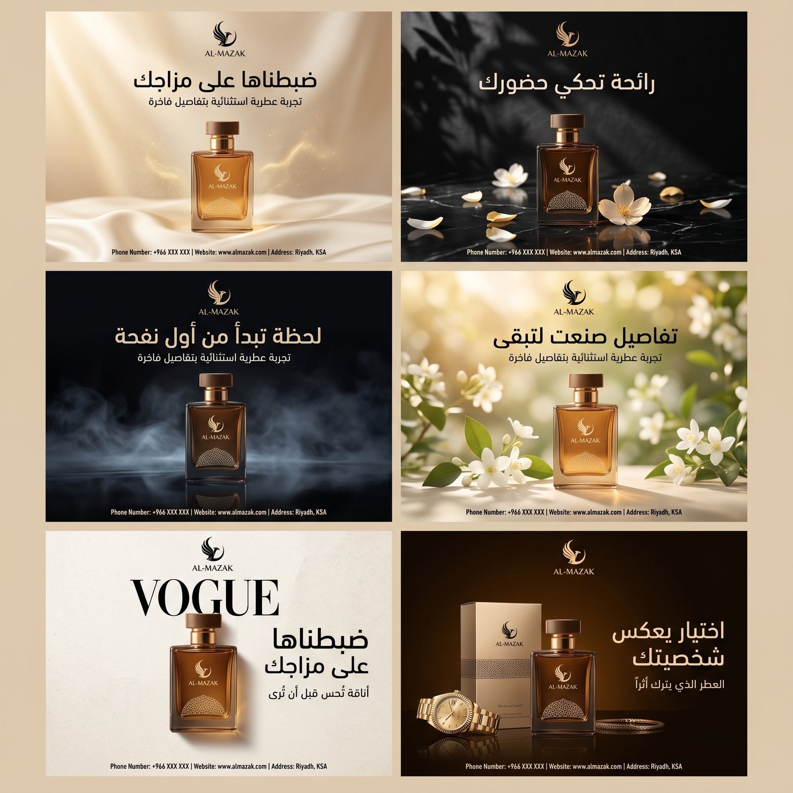 Transform the attached perfume product image into a high-quality, professional luxury fragrance social media advertising campaign with…